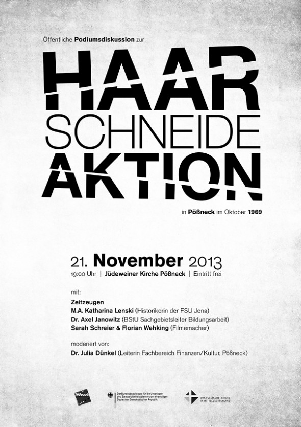 Podiumsdiskussion zur Pößnecker Haarschneideaktion von 1969